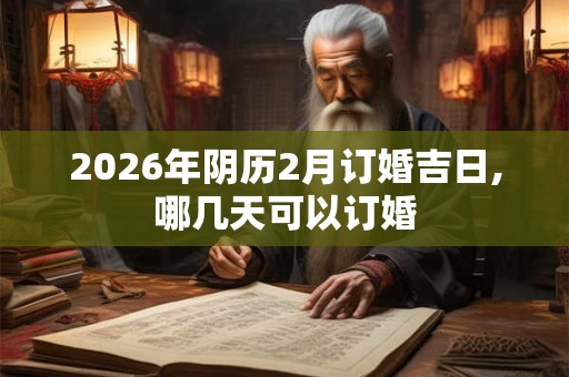 2026年阴历2月订婚吉日,哪几天可以订婚