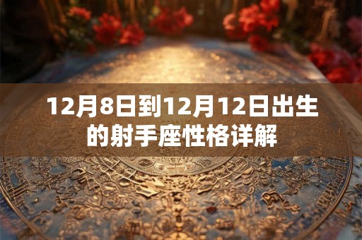 12月8日到12月12日出生的射手座性格详解