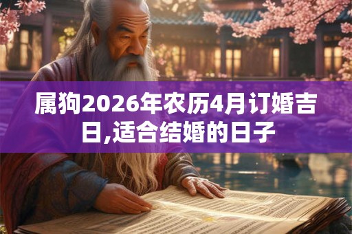 属狗2026年农历4月订婚吉日,适合结婚的日子 属狗2026年农历4月订婚吉日,适合结婚的日子