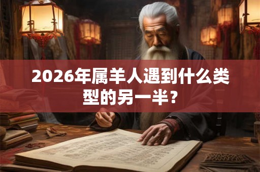 2026年属羊人遇到什么类型的另一半？