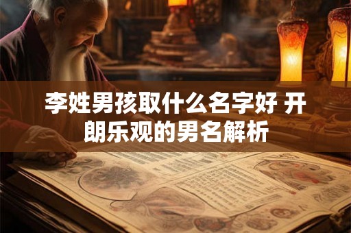 李姓男孩取什么名字好 开朗乐观的男名解析 李姓男孩取什么名字好 开朗乐观的男名解析