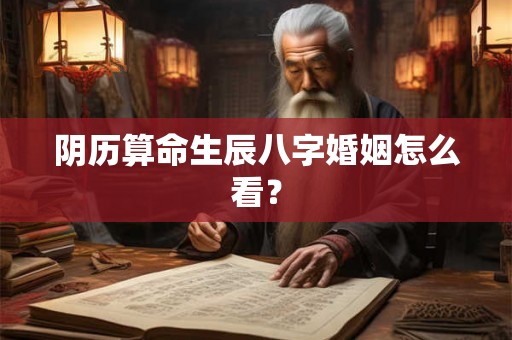 阴历算命生辰八字婚姻怎么看？