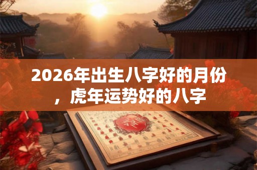 2026年出生八字好的月份,虎年运势好的八字 2026年出生八字好的月份,虎年运势好的八字