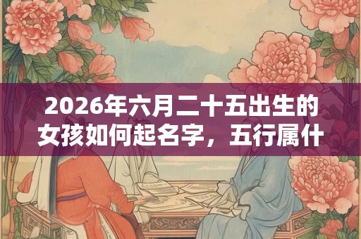 2026年六月二十五出生的女孩如何起名字,五行属什么 2026年六月二十五出生的女孩如何起名字,五行属什么