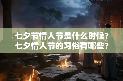 七夕节情人节是什么时候?七夕情人节的习俗有哪些? 七夕节情人节是什么时候?七夕情人节的习俗有哪些?