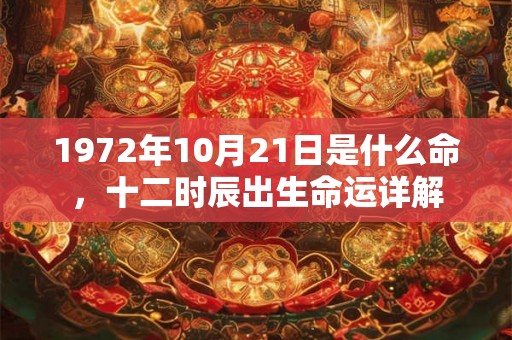 1972年10月21日是什么命，十二时辰出生命运详解