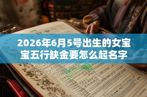 2026年6月5号出生的女宝宝五行缺金要怎么起名字