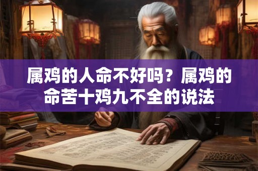 属鸡的人命不好吗？属鸡的命苦十鸡九不全的说法