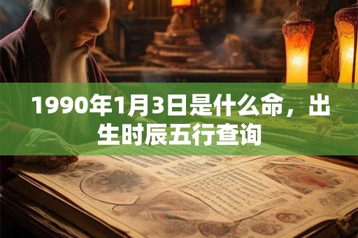 1990年1月3日是什么命,出生时辰五行查询 1990年1月3日是什么命,出生时辰五行查询