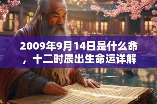 2009年9月14日是什么命，十二时辰出生命运详解