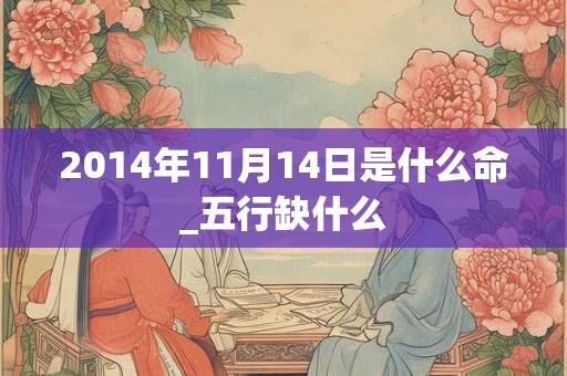 2014年11月14日是什么命_五行缺什么