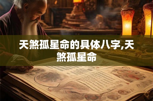 天煞孤星命的具体八字,天煞孤星命