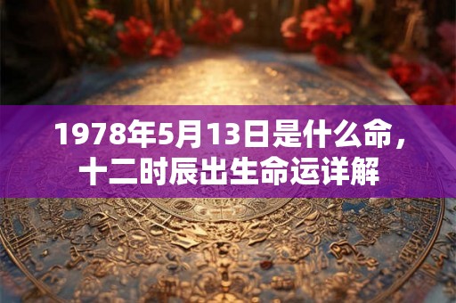 1978年5月13日是什么命,十二时辰出生命运详解 1978年5月13日是什么命,十二时辰出生命运详解