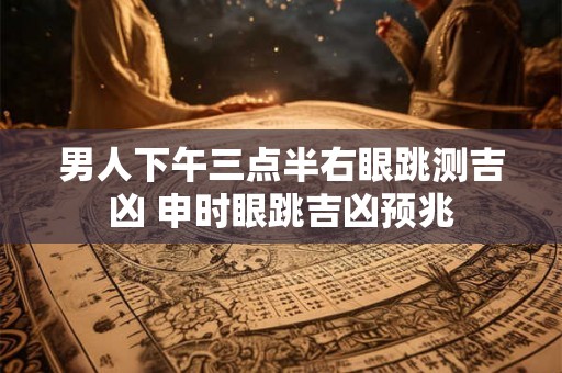 男人下午三点半右眼跳测吉凶 申时眼跳吉凶预兆