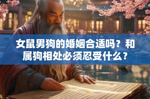 女鼠男狗的婚姻合适吗？和属狗相处必须忍受什么？