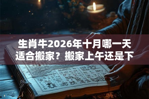 生肖牛2026年十月哪一天适合搬家？搬家上午还是下午好？