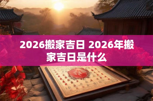 2026搬家吉日 2026年搬家吉日是什么 2026搬家吉日 2026年搬家吉日是什么