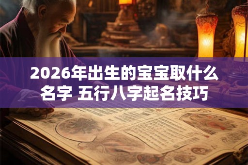2026年出生的宝宝取什么名字 五行八字起名技巧