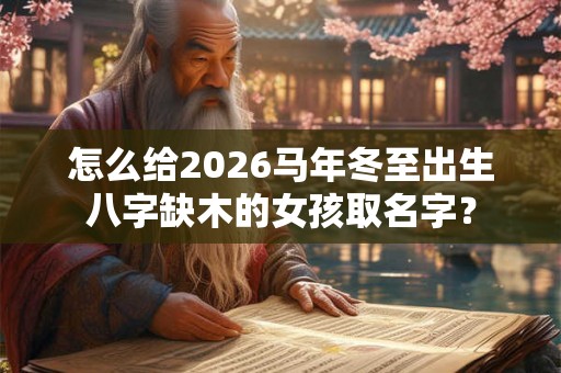 怎么给2026马年冬至出生八字缺木的女孩取名字？