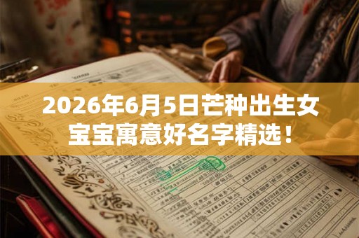 2026年6月5日芒种出生女宝宝寓意好名字精选！