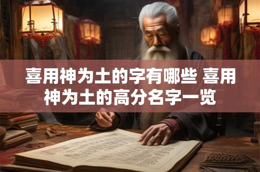 喜用神为土的字有哪些 喜用神为土的高分名字一览
