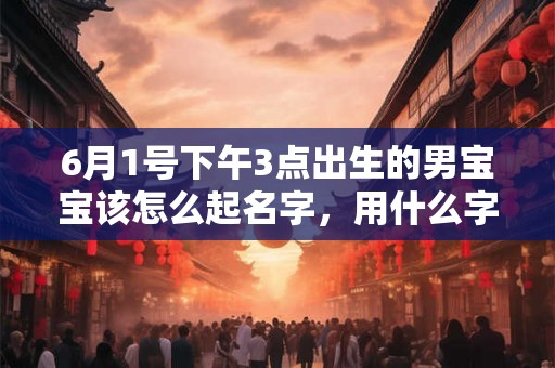 6月1号下午3点出生的男宝宝该怎么起名字，用什么字好