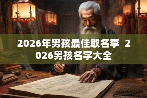 2026年男孩最佳取名李  2026男孩名字大全