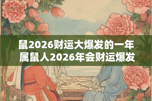 鼠2026财运大爆发的一年 属鼠人2026年会财运爆发吗