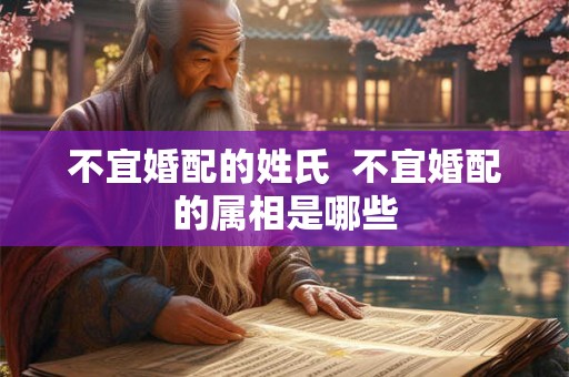 不宜婚配的姓氏  不宜婚配的属相是哪些