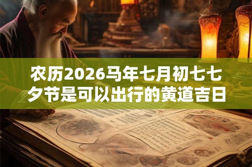 农历2026马年七月初七七夕节是可以出行的黄道吉日吗？