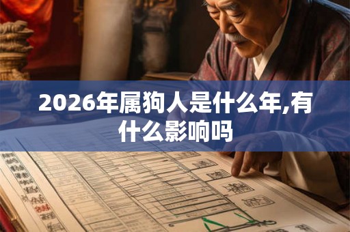 2026年属狗人是什么年,有什么影响吗