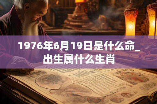 1976年6月19日是什么命_出生属什么生肖