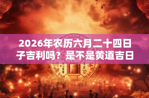 2026年农历六月二十四日子吉利吗?是不是黄道吉日? 2026年农历六月二十四日子吉利吗?是不是黄道吉日?