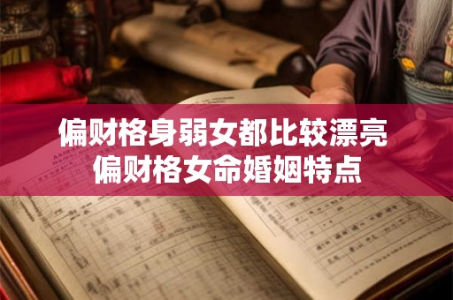 偏财格身弱女都比较漂亮 偏财格女命婚姻特点