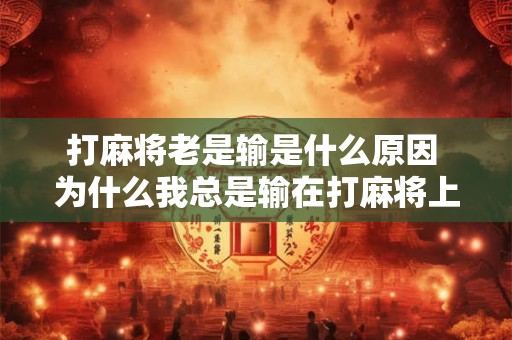 打麻将老是输是什么原因 为什么我总是输在打麻将上