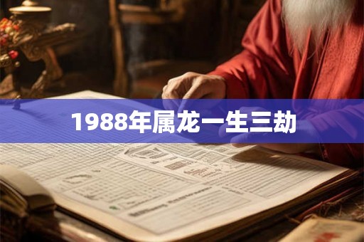 1988年属龙一生三劫