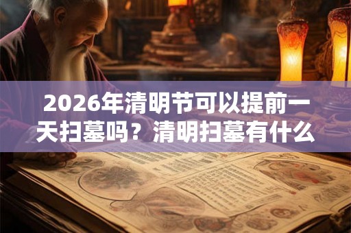 2026年清明节可以提前一天扫墓吗？清明扫墓有什么注意事项？