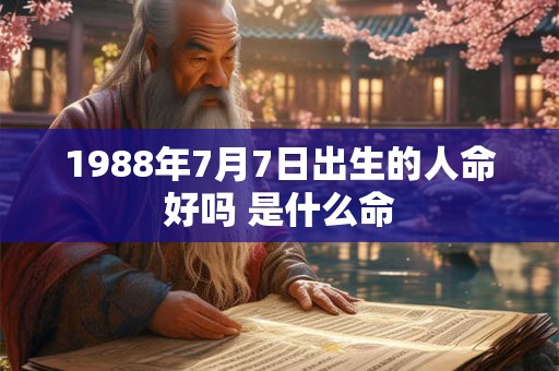 1988年7月7日出生的人命好吗 是什么命