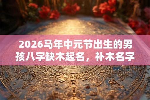 2026马年中元节出生的男孩八字缺木起名，补木名字推荐