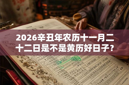 2026辛丑年农历十一月二十二日是不是黄历好日子？