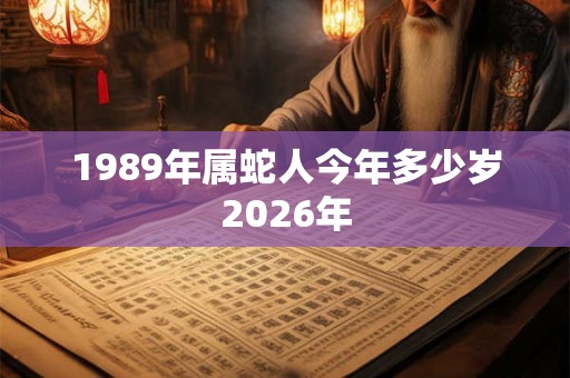 1989年属蛇人今年多少岁2026年