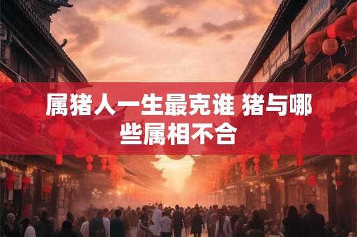 属猪人一生最克谁 猪与哪些属相不合