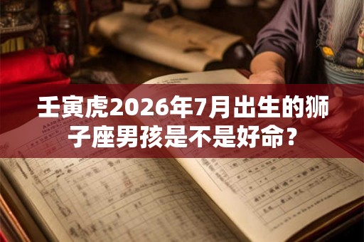 壬寅虎2026年7月出生的狮子座男孩是不是好命？