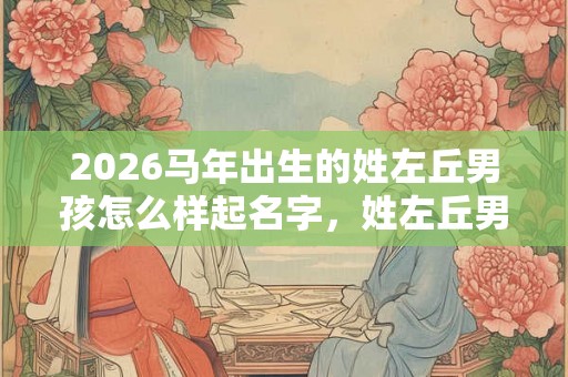 2026马年出生的姓左丘男孩怎么样起名字，姓左丘男孩好名推荐