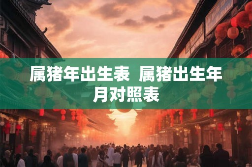 属猪年出生表 属猪出生年月对照表 属猪年出生表 属猪出生年月对照表