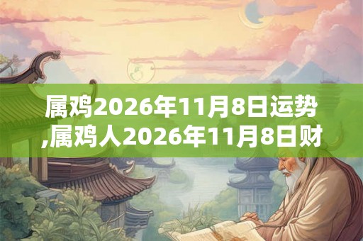 属鸡2026年11月8日运势,属鸡人2026年11月8日财运,生肖鸡2026年11月8日运势