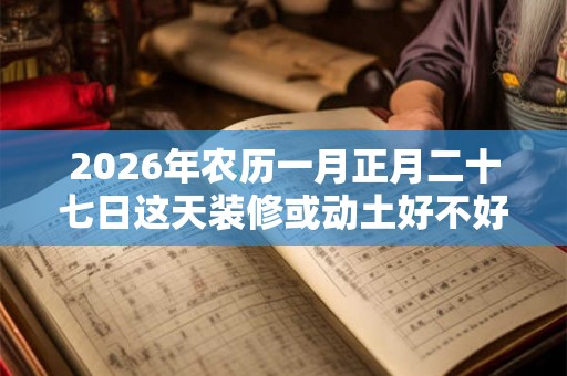 2026年农历一月正月二十七日这天装修或动土好不好? 2026年农历一月正月二十七日这天装修或动土好不好?