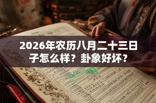 2026年农历八月二十三日子怎么样？卦象好坏？