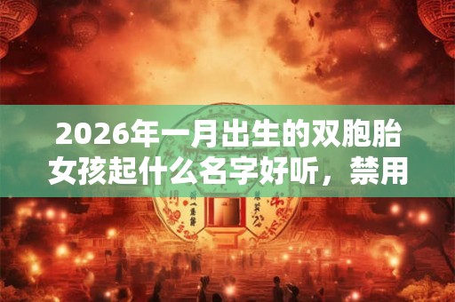 2026年一月出生的双胞胎女孩起什么名字好听，禁用什么字