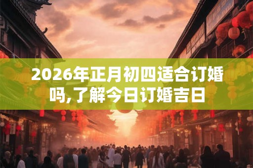 2026年正月初四适合订婚吗,了解今日订婚吉日